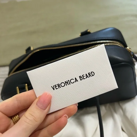 Veronica Beard Boxy Shoulder Bag Black - Picture 2 of 7